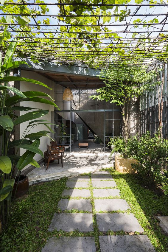 Sân vườn hiện đại sau nhà - zion's